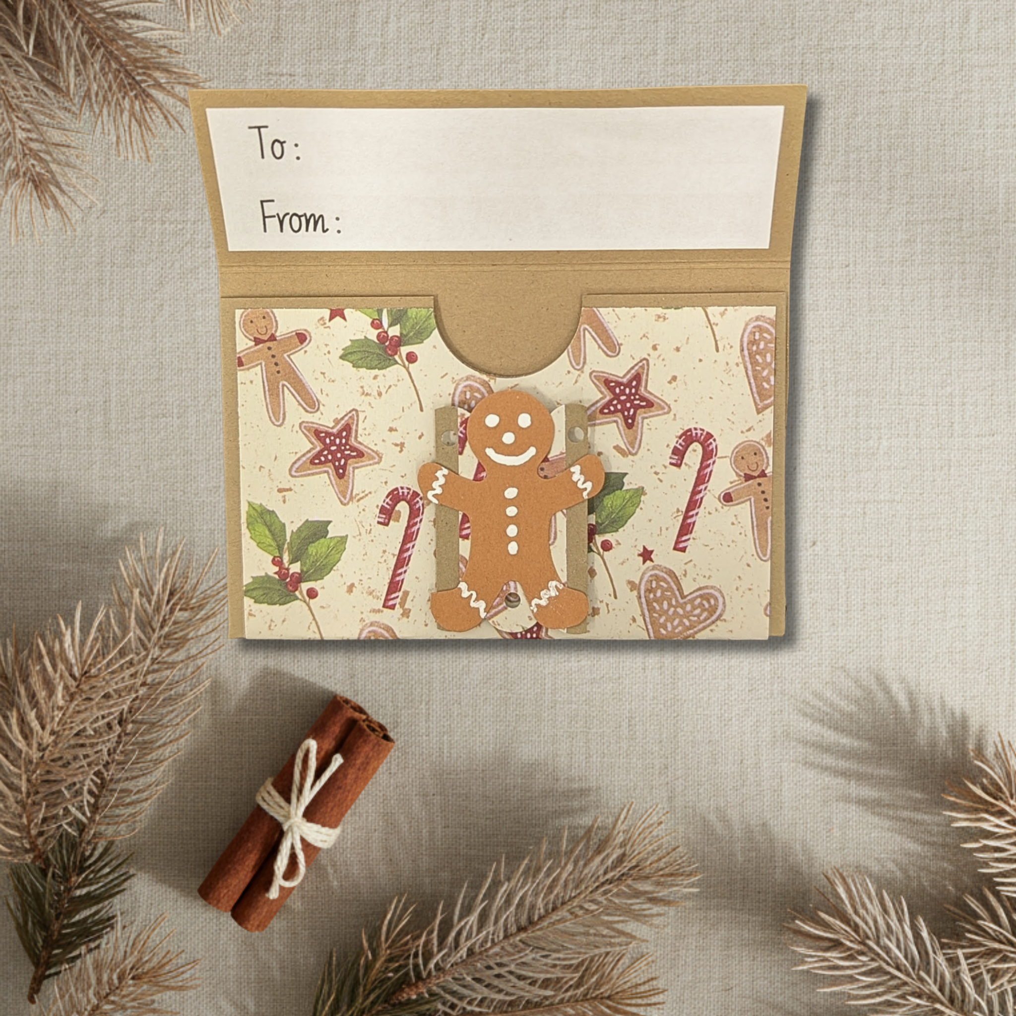 Gingerbread Man Gift Card Holder