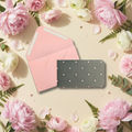Charcoal Pink Polka Dot Notecard Set