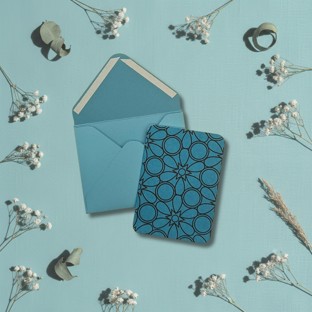Teal Medallion Notecard Set