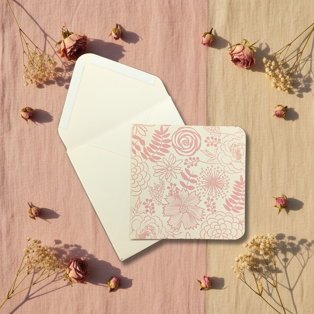 Blush Botanical Notecard Set