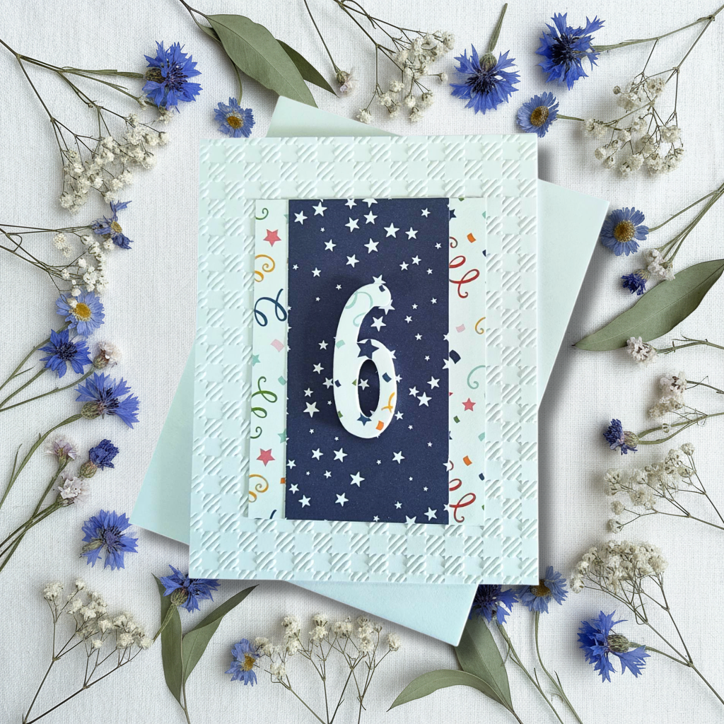 6th Birthday Card - Celebratory Stars