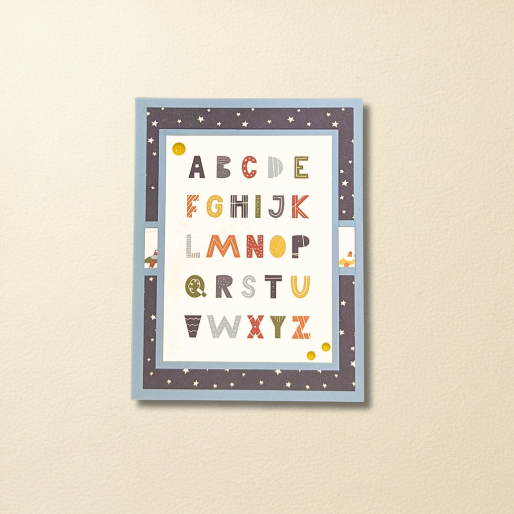 Alphabet Stars Happy Birthday Greeting Card