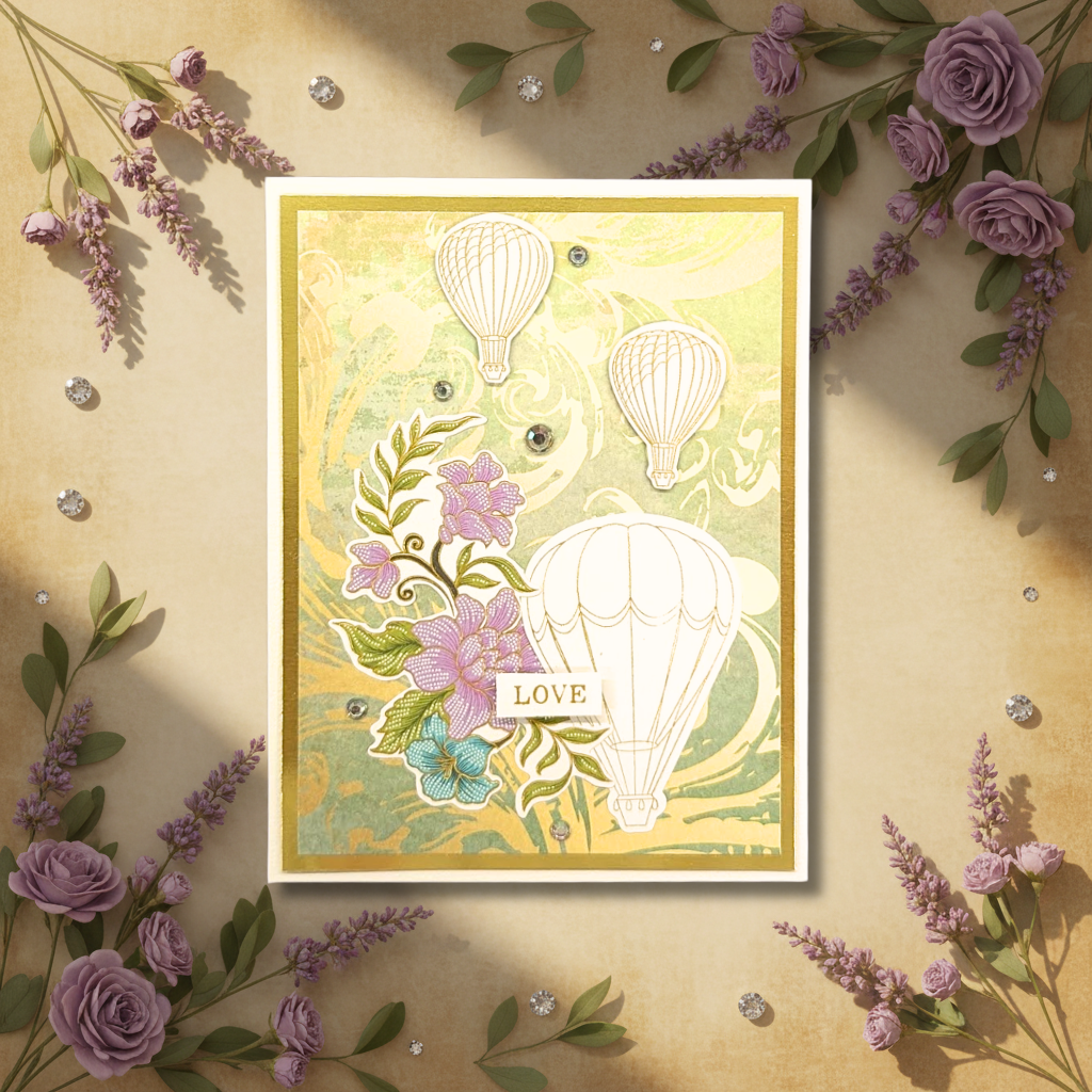 Hot Air Balloon Anniversary Card