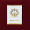 Happy Diwali Gold Foil Mandala Greeting Card