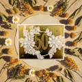 50th Anniversary Gold Foil Daisy Wreath Luxury Card
