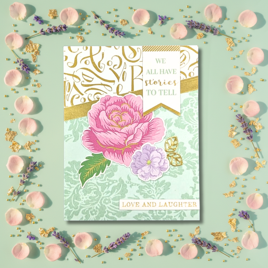 Rose & Gold Leaf Grandmother Mother's Day Card