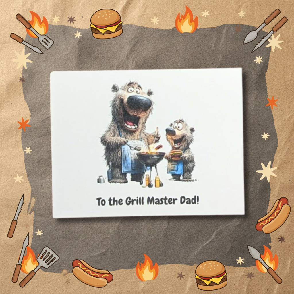 Grill Master Dad Father's Day Card