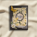"Happy Day" Vintage Indigo Garden Blank Notecard