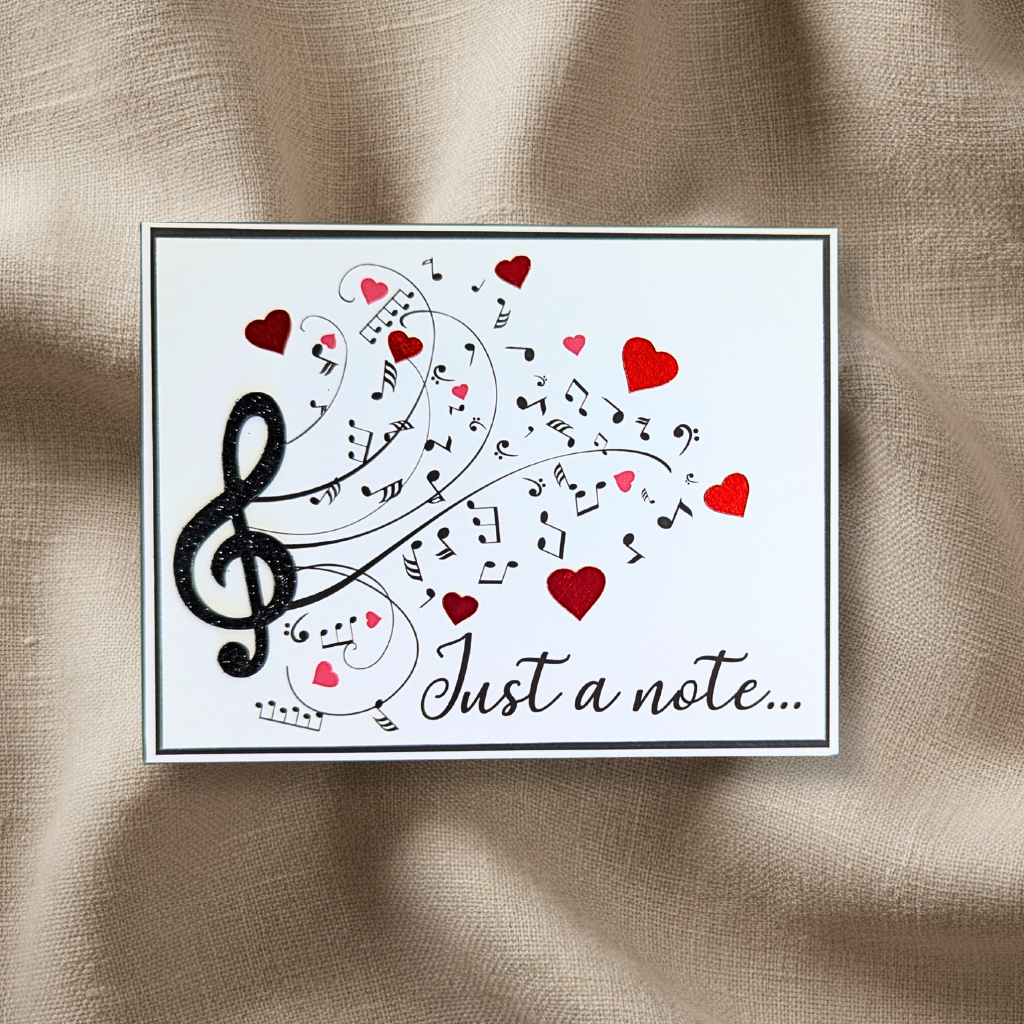 Just a Note Music Card with Glitter & Foil