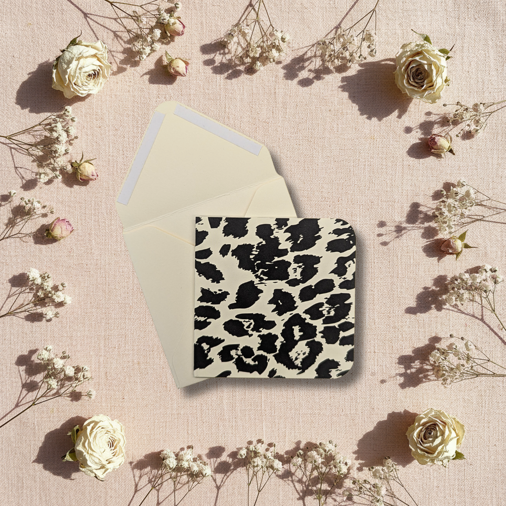 Leopard Print Notecard (3"x3")