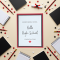Goodbye Middle School Hello High School Graduation Greeting Card