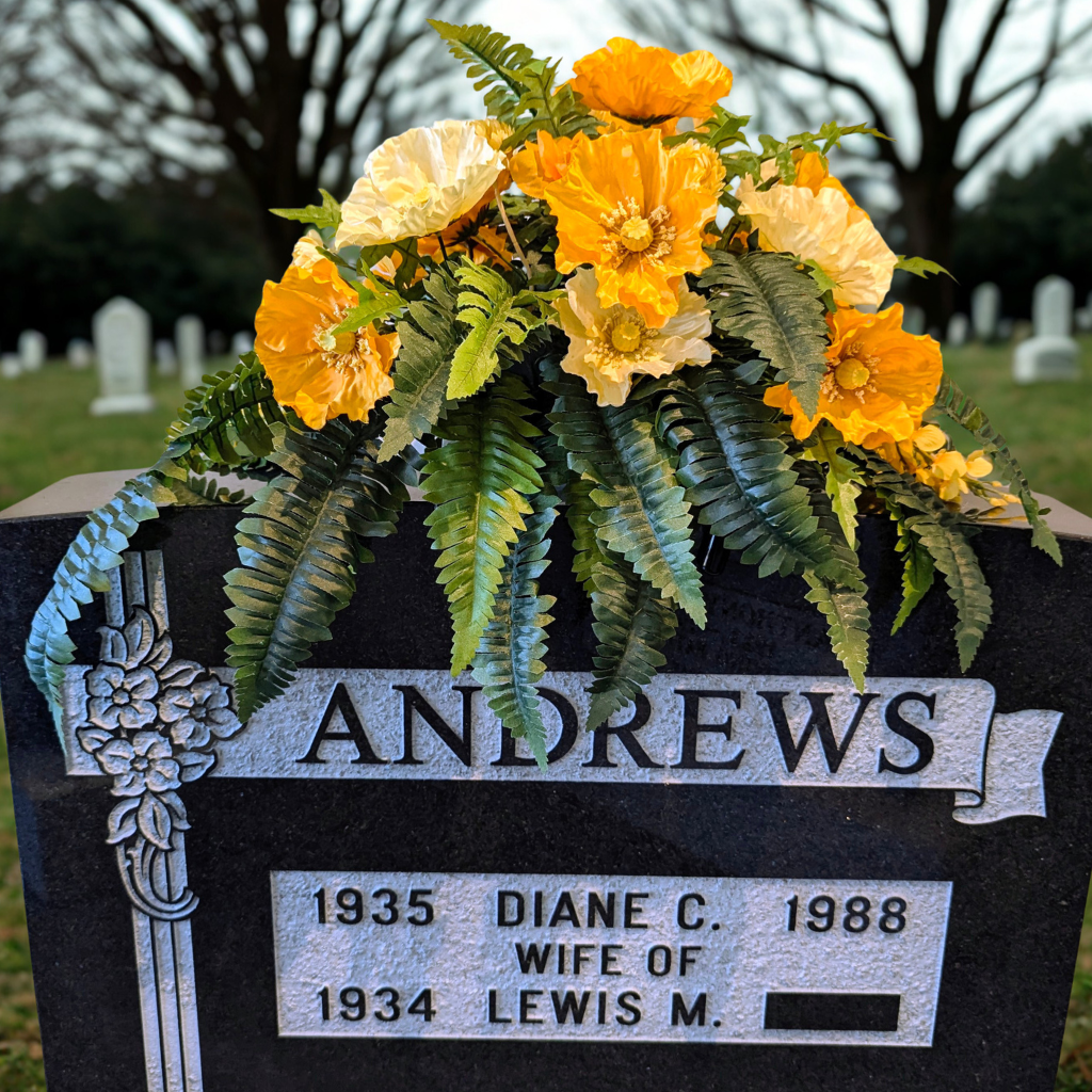 Orange & Yellow Poppy Memorial Saddle - Gallery Piece