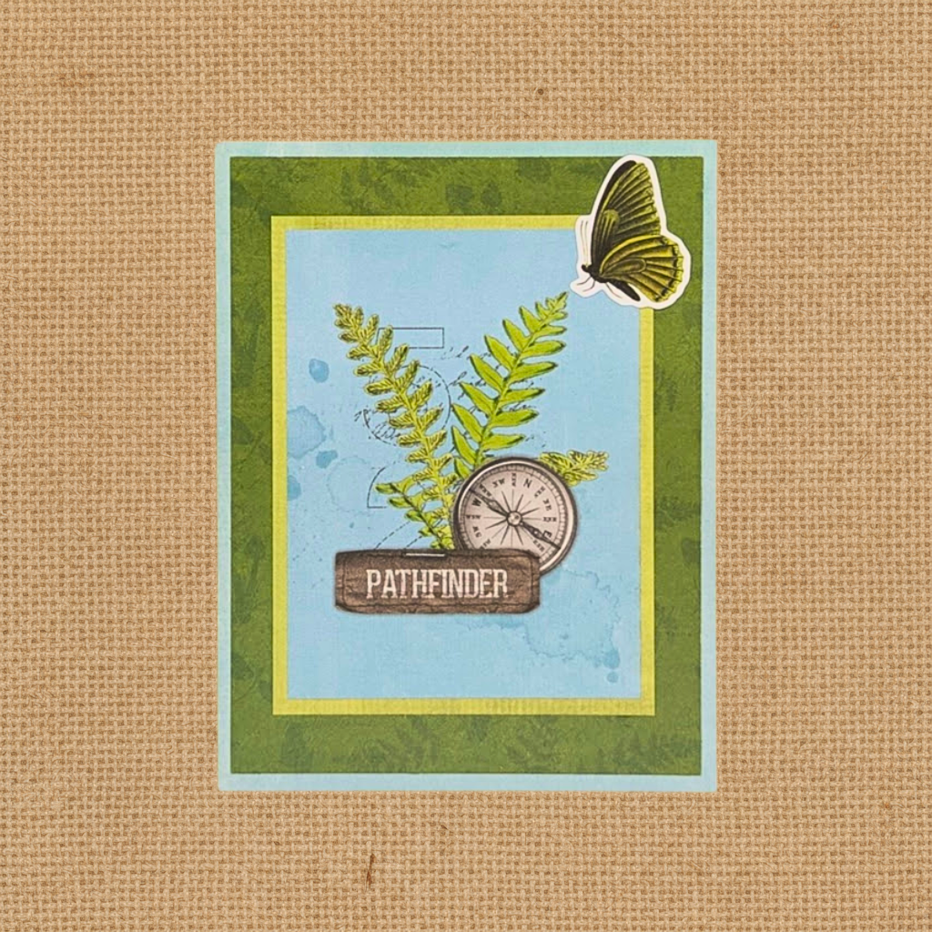 Pathfinder Fern Compass Greeting Card