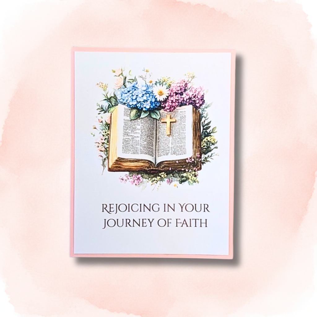 Rejoicing in Your Journey of Faith Adult Baptism Greeting Card