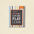 Explore Play Learn Train Birthday Greeting Card