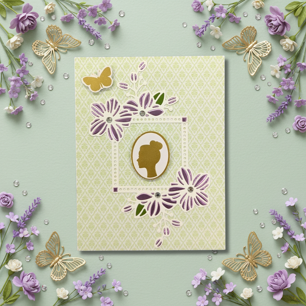 Birthday Card — Cameo Silhouette