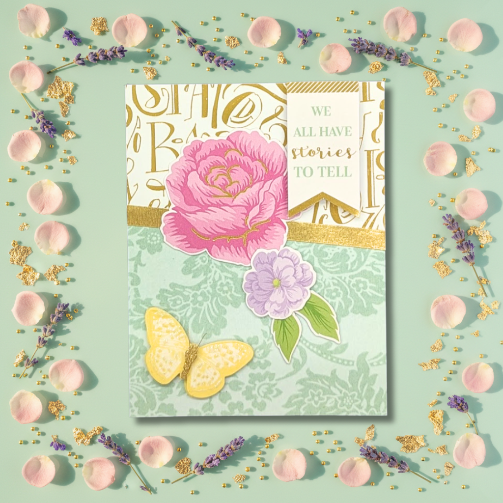 Rose & Butterfly Mother's Day Card