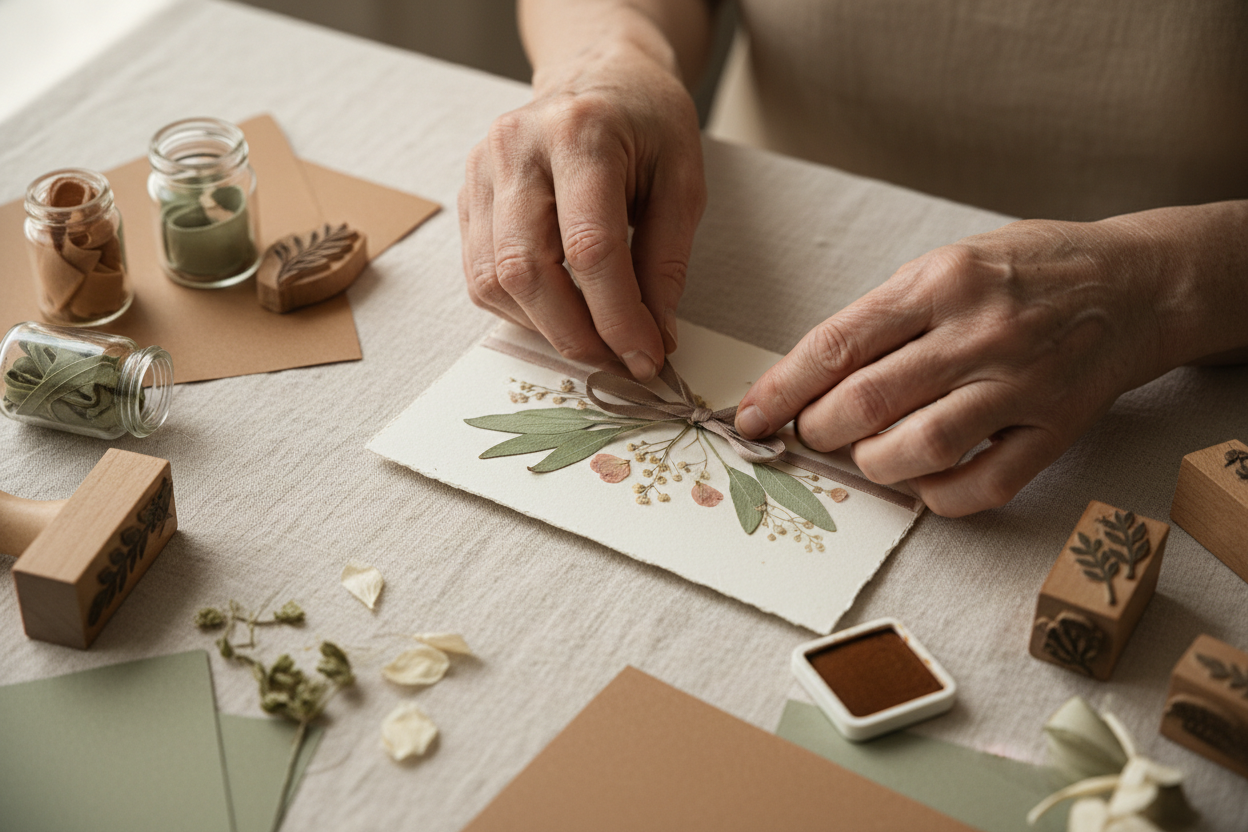 Experienced hands crafting