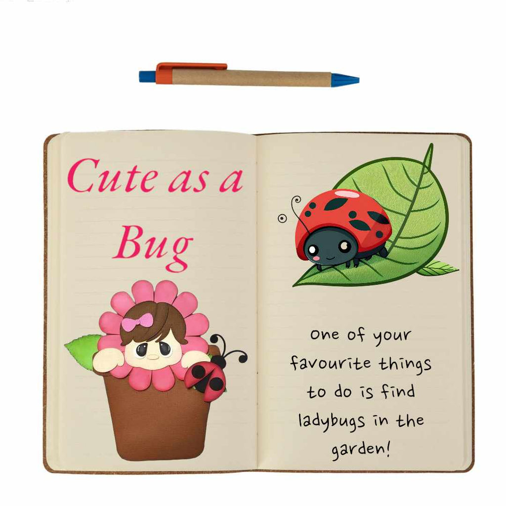 Little Girl Ladybug Flower Scrapbook Embellishment - GG'S PAPER CREATIONS