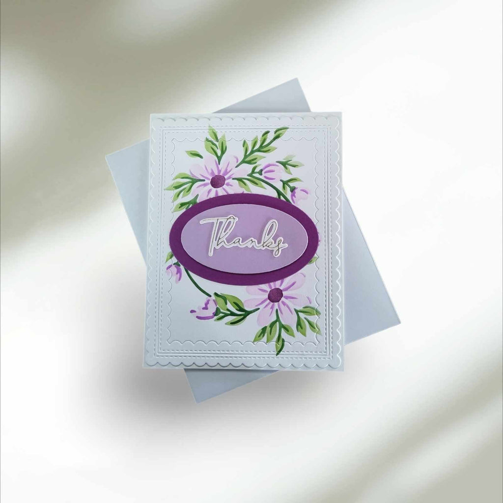 Pink Daisies Thank You Card - GG'S PAPER CREATIONS