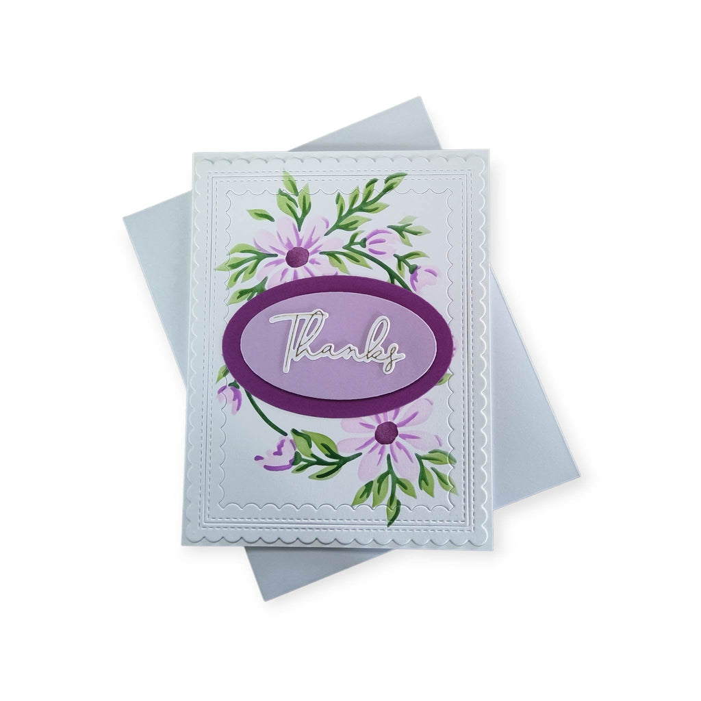 Pink Daisies Thank You Card - GG'S PAPER CREATIONS