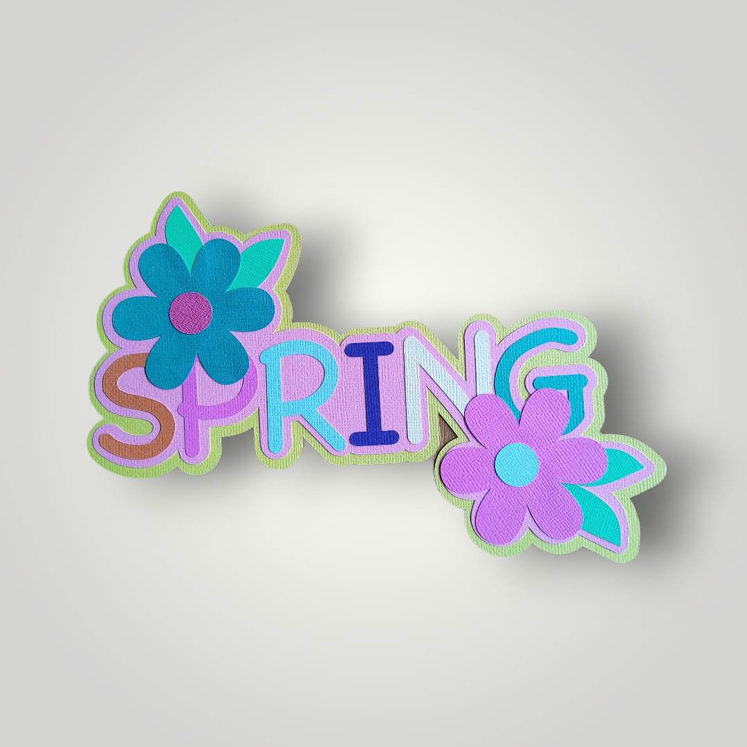 Spring Scrapbook Title Page - GG'S PAPER CREATIONS