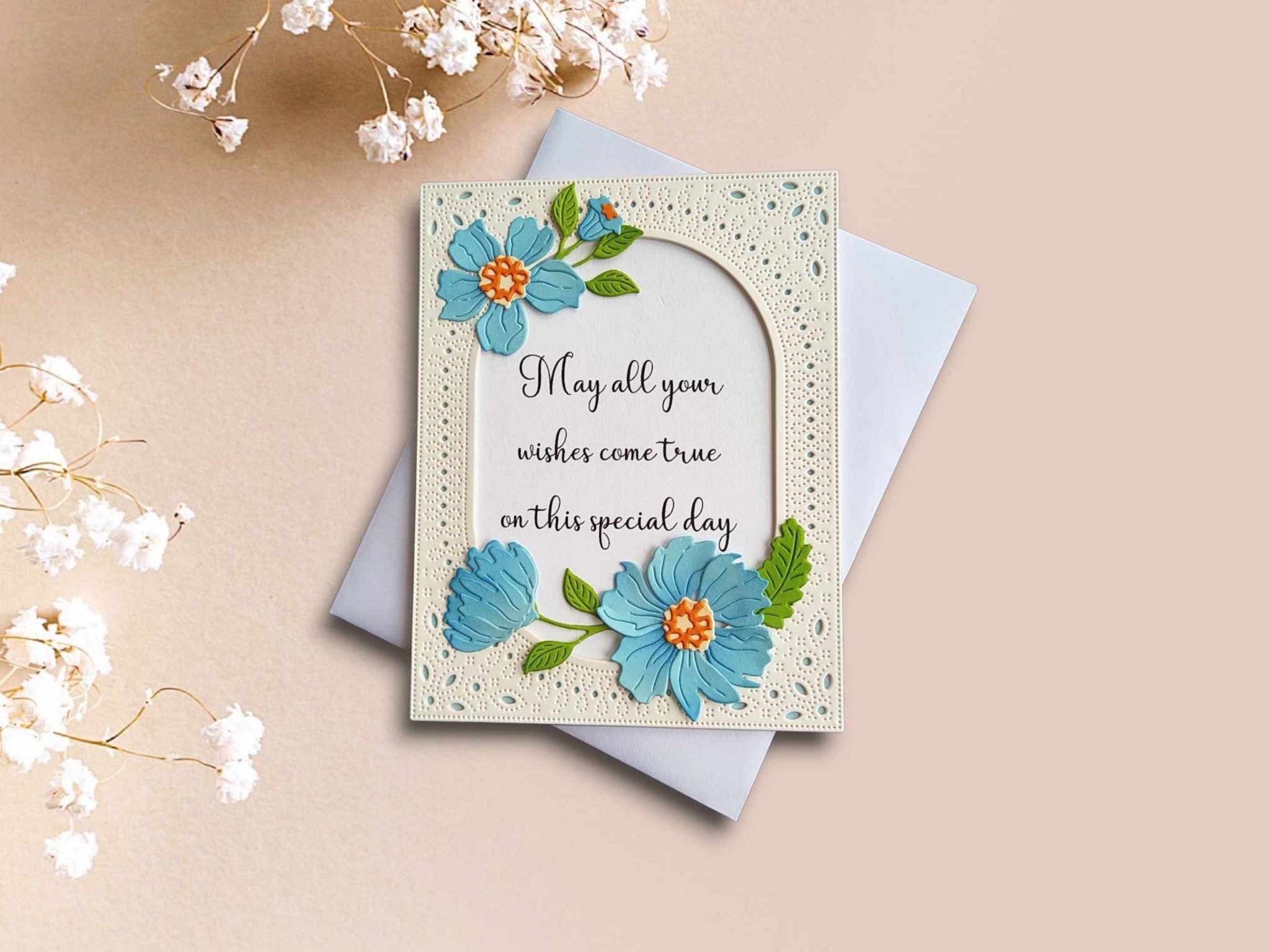 Wedding Wishes Greeting Card - GG'S PAPER CREATIONS